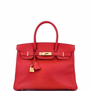 Hermes Birkin 30 Red Epsom with Gold Hardware